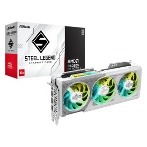 Placa de Vídeo AsRock RX 9070 XT Steel Legend White 16GB
