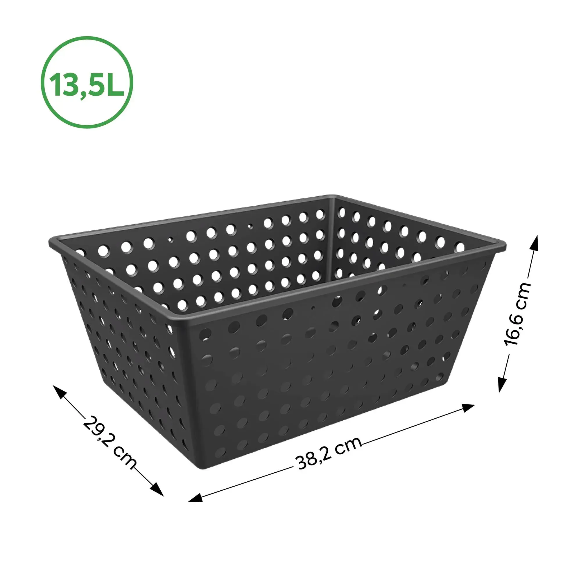 Foto 2 de Cesta Organizadora Coza One Maxi 13,5 Litros Preto