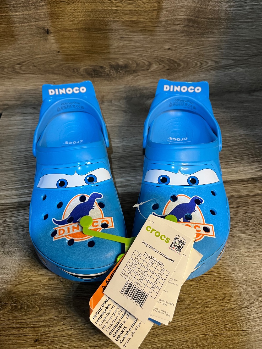Cars x Crocs Crocband Lightning McQueen Dinoco Blue — 42, Novo