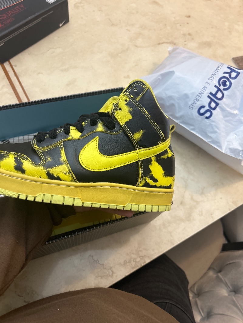 Foto 3 de Nike Dunk High 1985 Yellow Acid Wash — 39.5, Usado