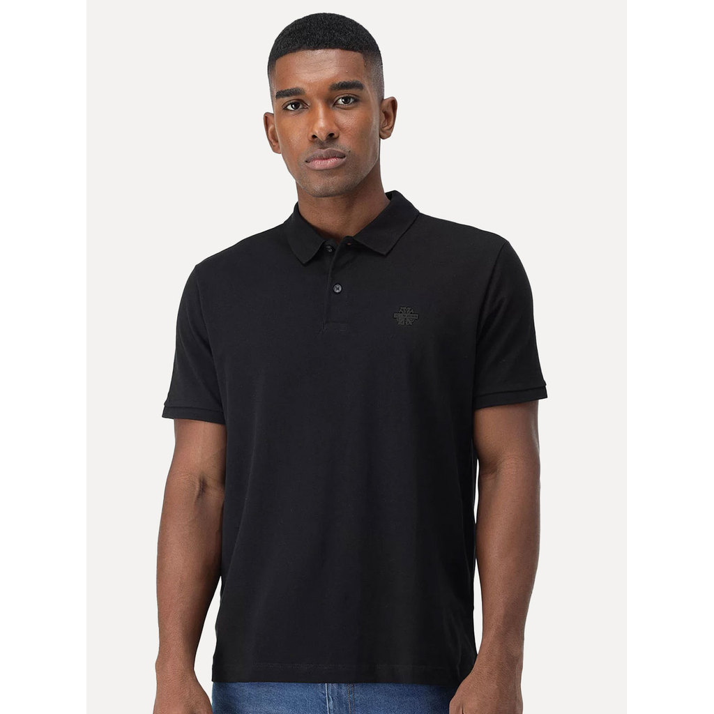 Polo John John Masculina Light Transfer Original Preta