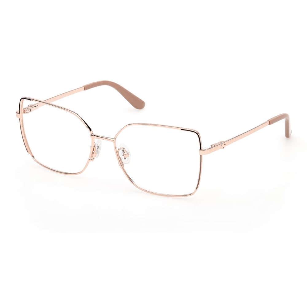 Armação de Óculos de Grau Guess GU5022 Feminino Gatinho Metal Rose Gold