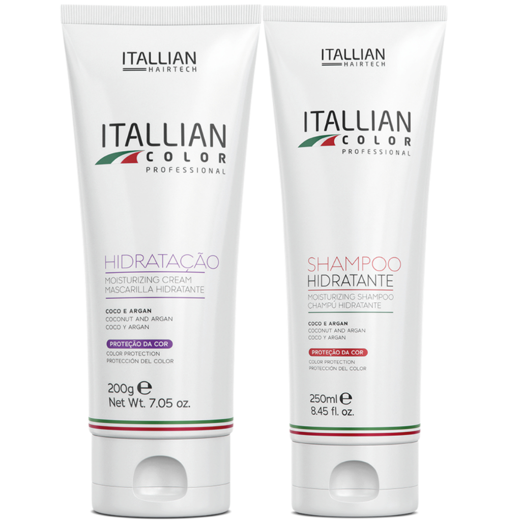 Kit Shampoo Profissional Itallian Color Com Creme Hidratação