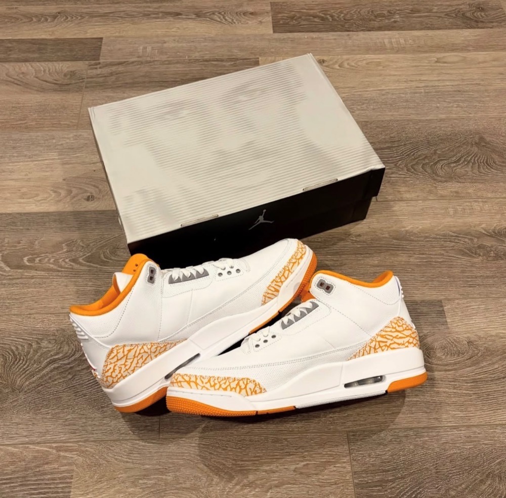 Air Jordan 3 White Orange Peel — 39, Novo
