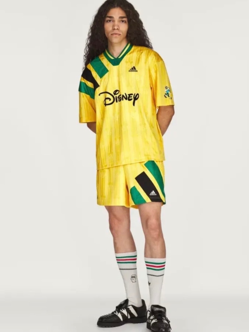 Brain Dead x Disney x adidas Camiseta Football Jersey Bold Gold — P / M / G / XG / XXG, Novo