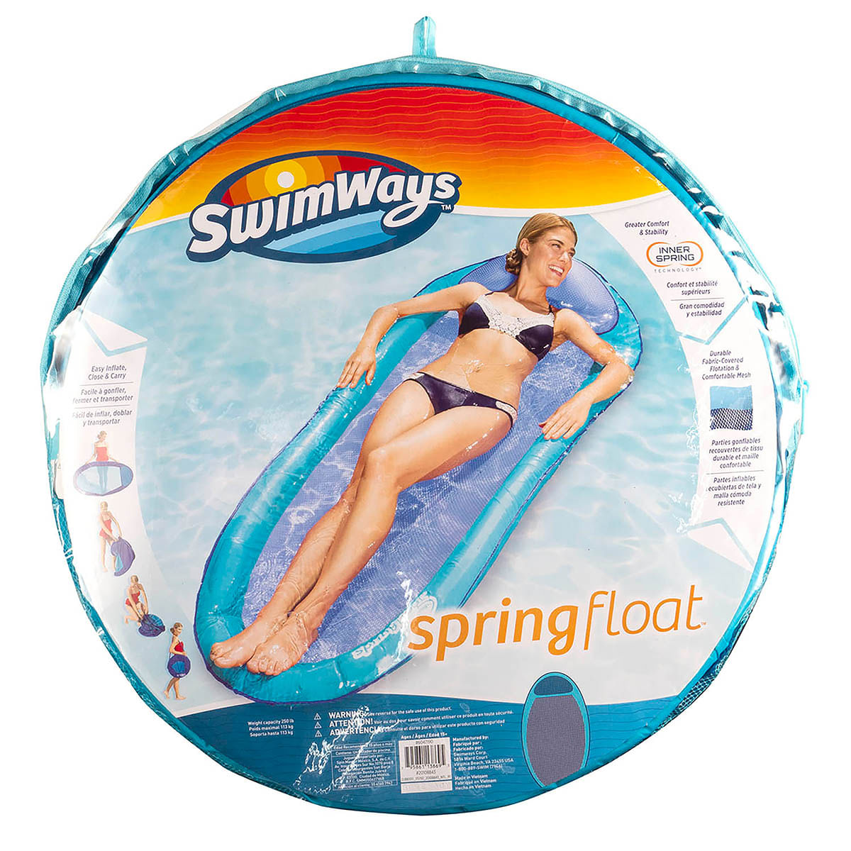 Swimways - Boia Colchão Flutuante - Verde E Azul