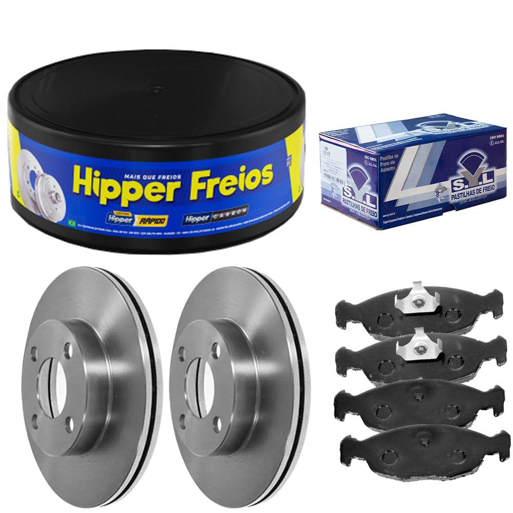 Kit Pastilha Disco Freio Prisma 2010 A 2012 Dianteiro Teves