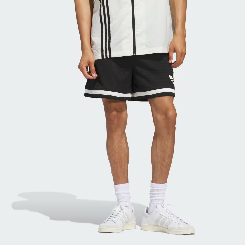 Shorts adidas Basquete Originals Black Ivory — M / G, Novo
