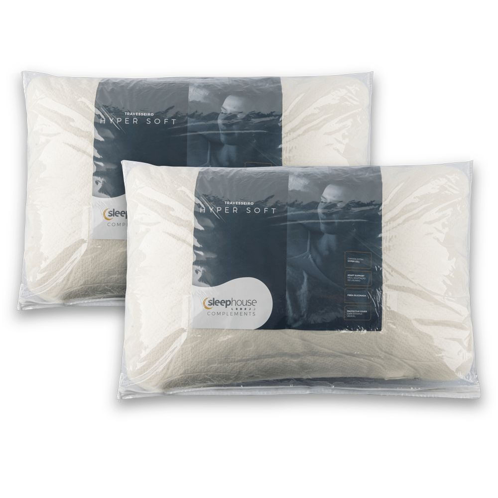 Conjunto de Travesseiros 60x40 cm - Hyper Soft - Sleep Complements U