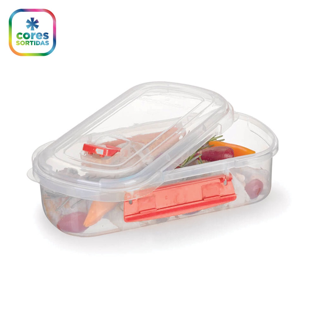 Pote Organizador com Válvula e Travas 788 ml Nitron para Mantimentos e Alimentos Cozinha Organizada