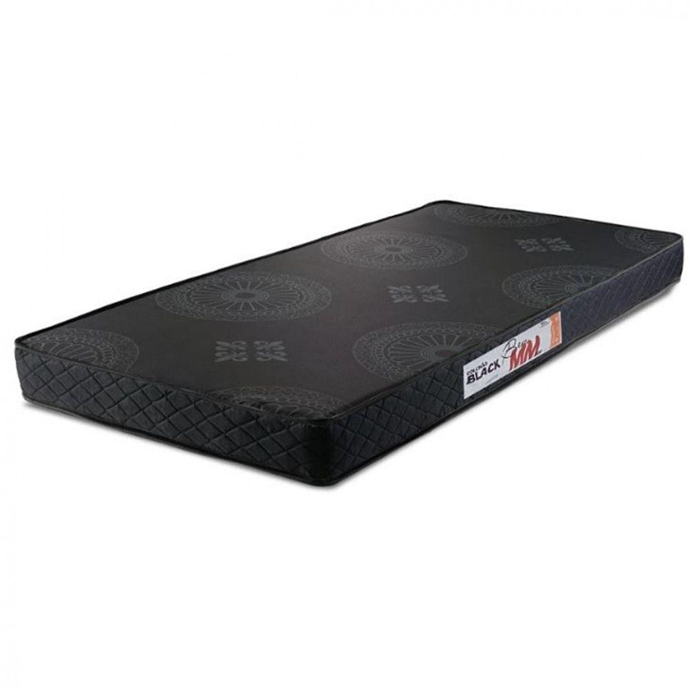 Colchão Solteiro Espuma Black Bem MM 12cm D20 Preto Hellen Estofados e Colchões