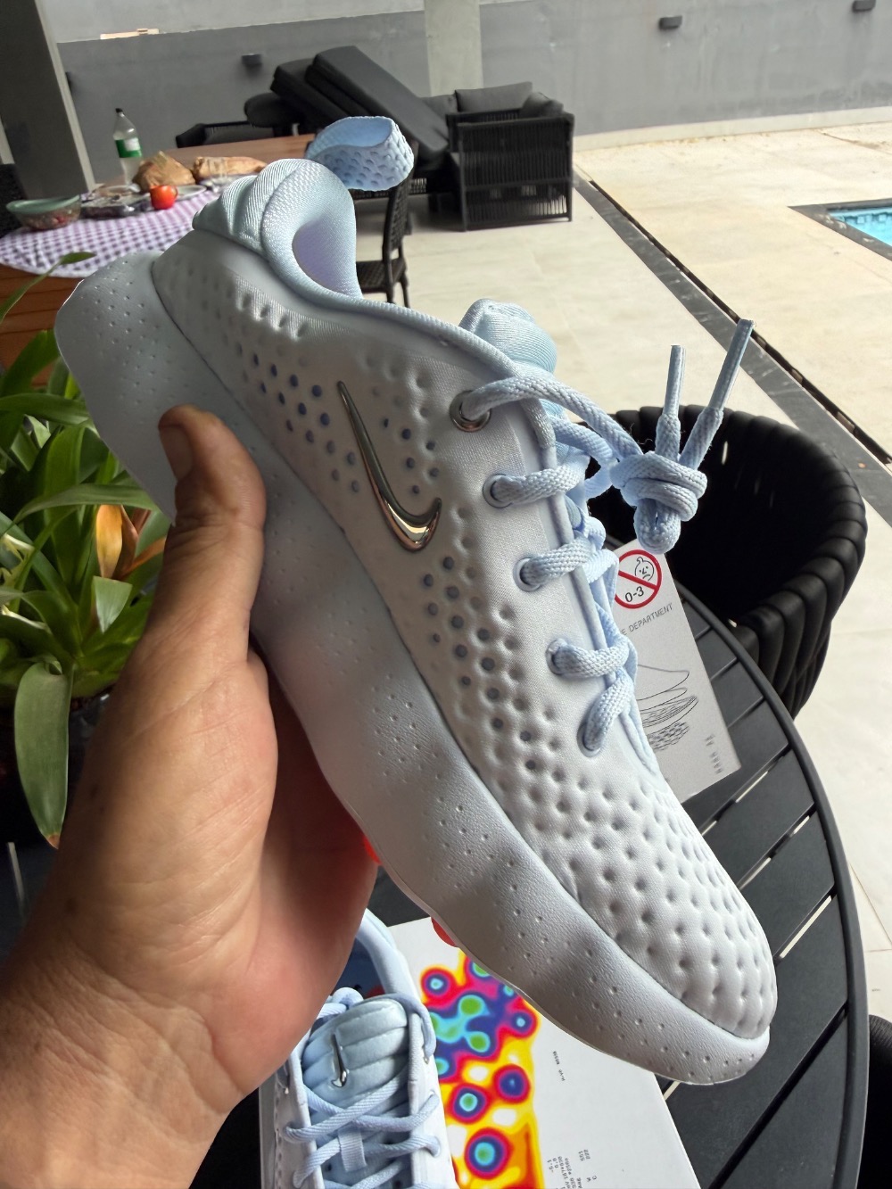 Nike Mind 002 Football Grey Hydrogen Blue Feminino — 36, Novo