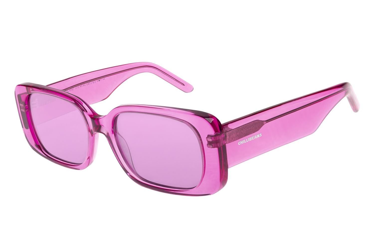 Óculos de Sol Feminino Chilli Beans Retangular Fashion Rosa OC.CL.4147.1313 M