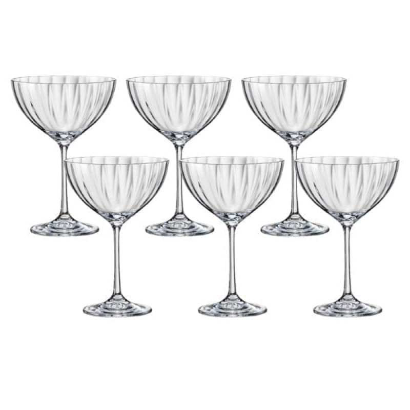 Jogo 6 Taças para Espumante Vintage em Cristal Bohemia 340ml Haus Concept Dream Transparente