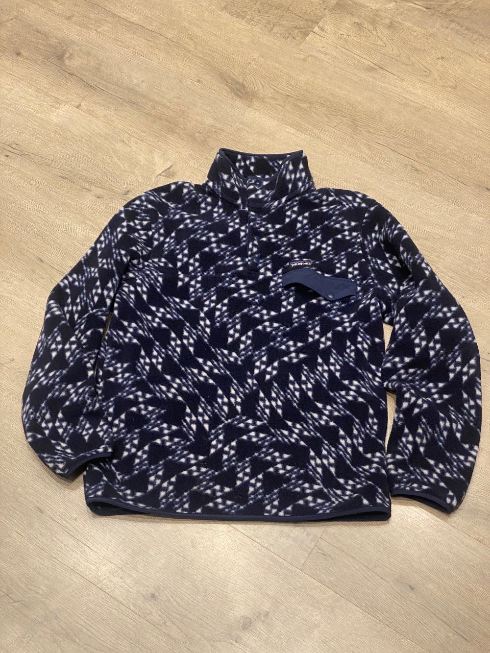 Jaqueta Patagonia Lightweight Synchilla Pullover Synched Flight New Navy — G, Usado