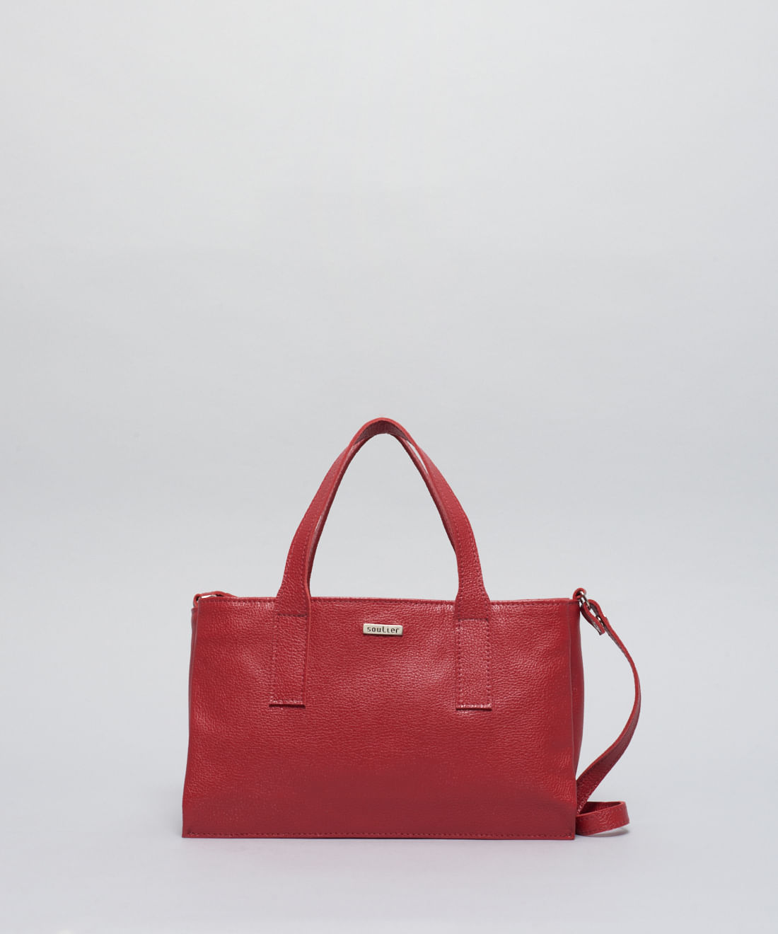 Bolsa m Couro Lidia - Vermelho