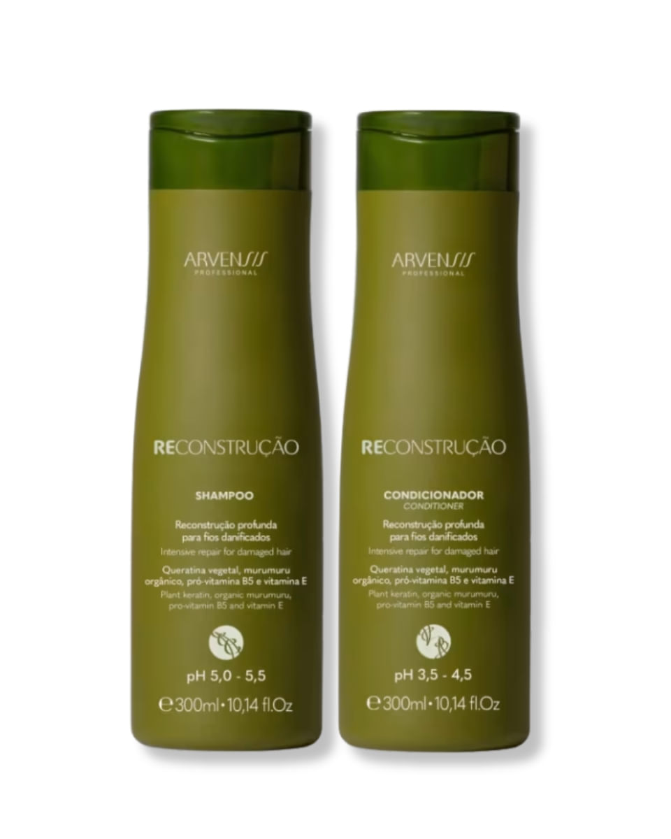 Kit Arvensis Reconstrução - Shampoo 300ml e Condicionador 300ml