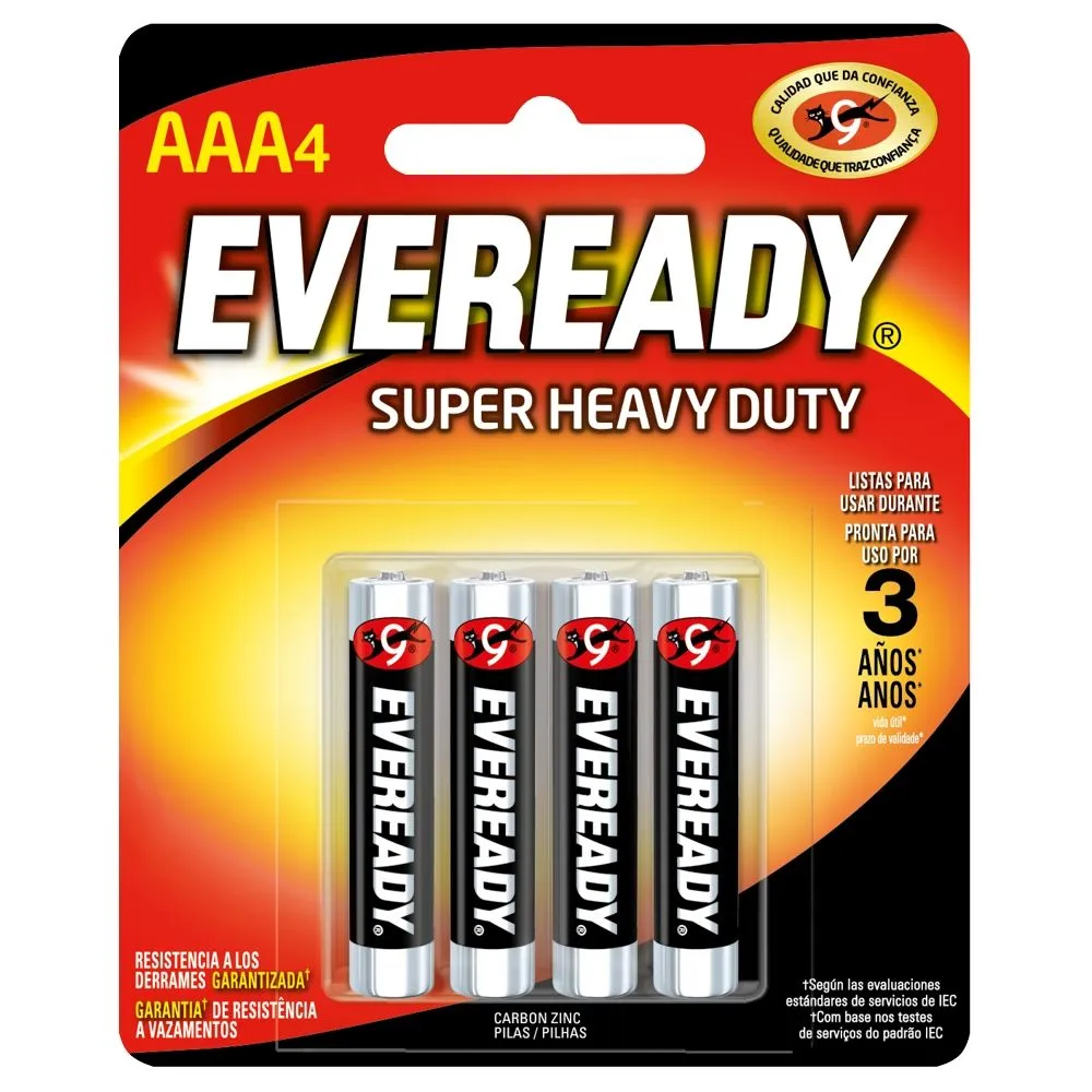 PILHA PALITO-SM AAA4 EVEREADY