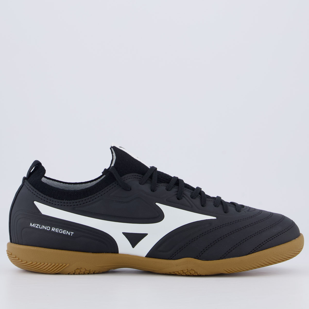Chuteira Mizuno Regent IN Futsal Preta e Branca