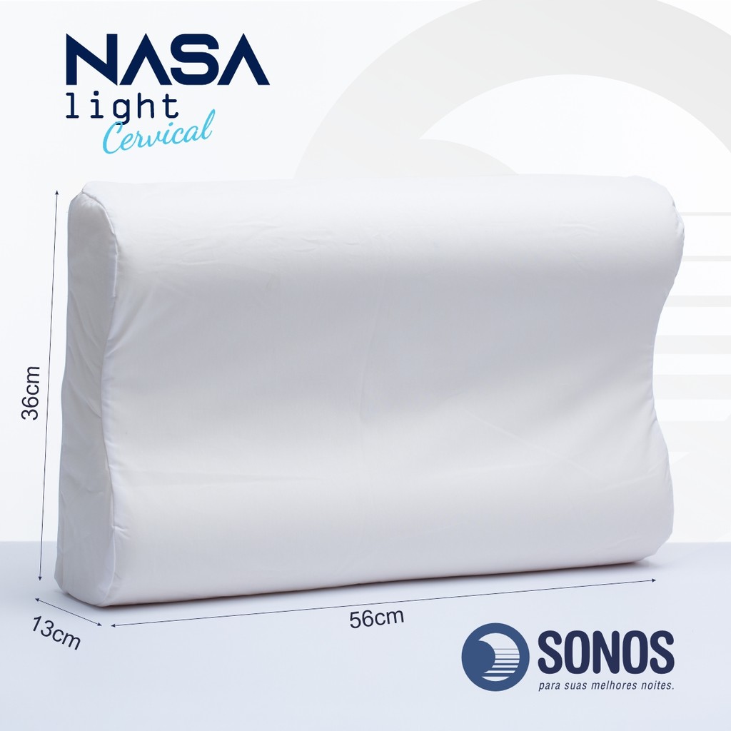 Foto 2 de Kit 2 Travesseiros Nasa Light Cervical Sonos Casal