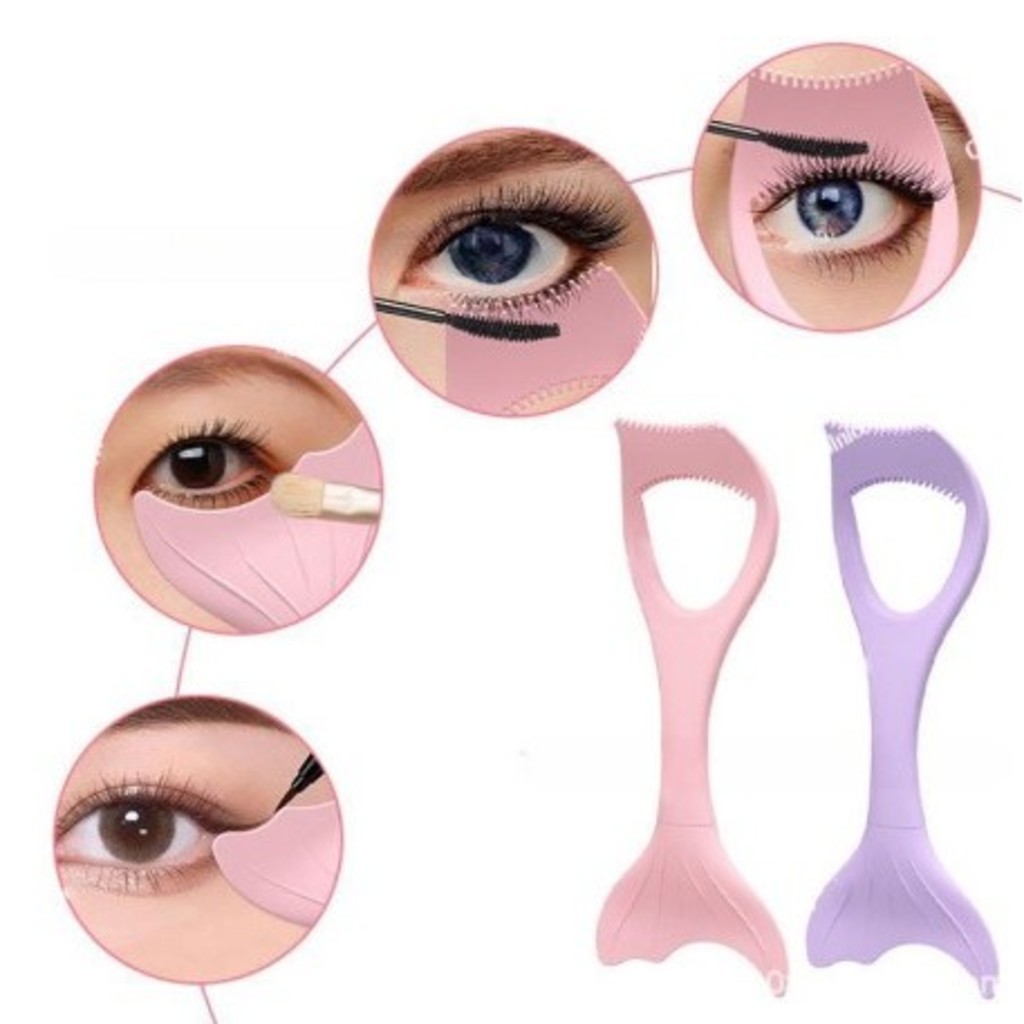 KIT Protetor De Silicone Para Aplicação de Mascara de Cílios Delineador e Sombra nos Cílios