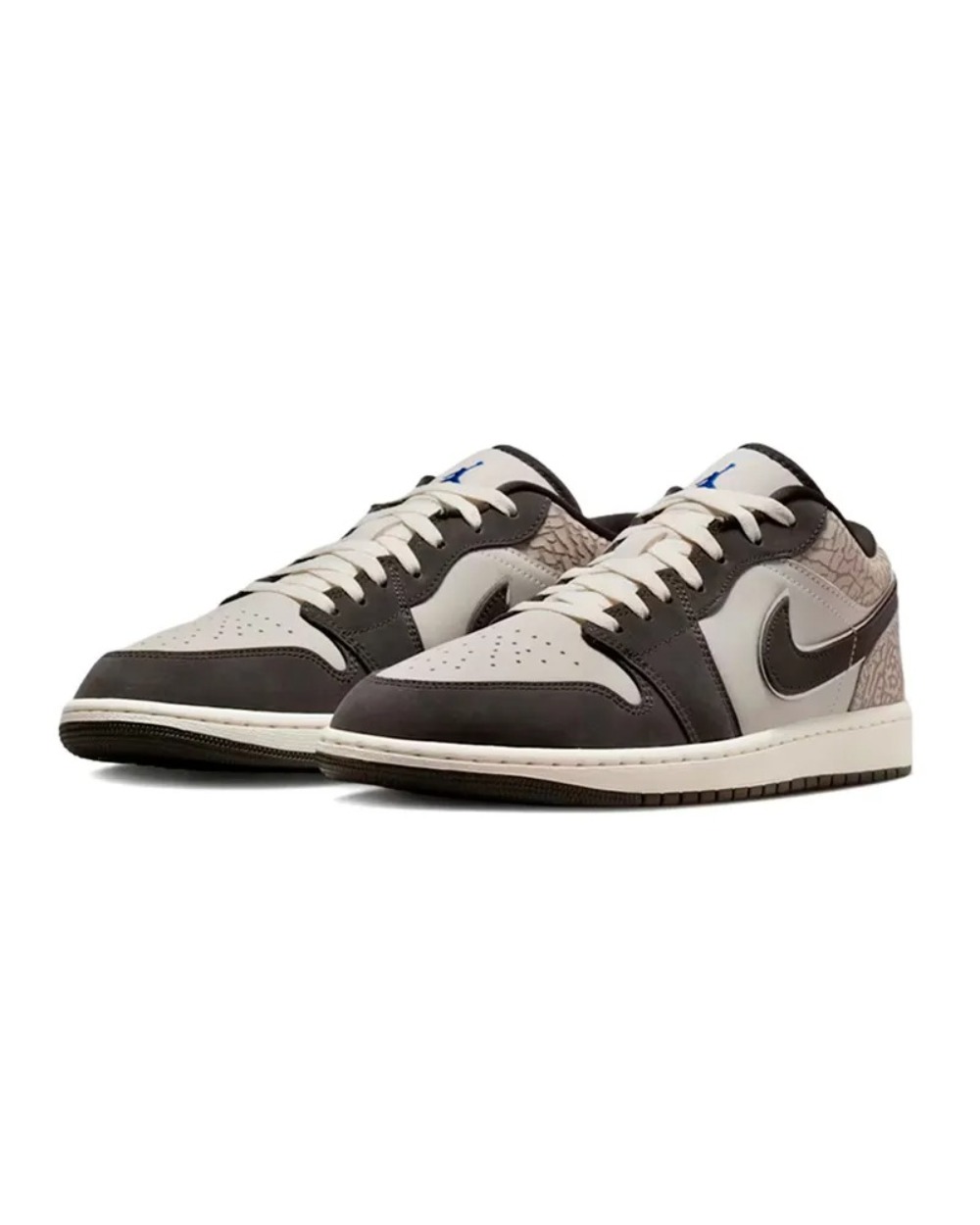 Air Jordan 1 Low SE Sail Deep Pewter Elephant Print — 39, Novo