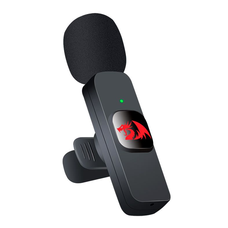 Foto 3 de Microfone de Lapela Redragon Athan, USB-C, Preto, GM93