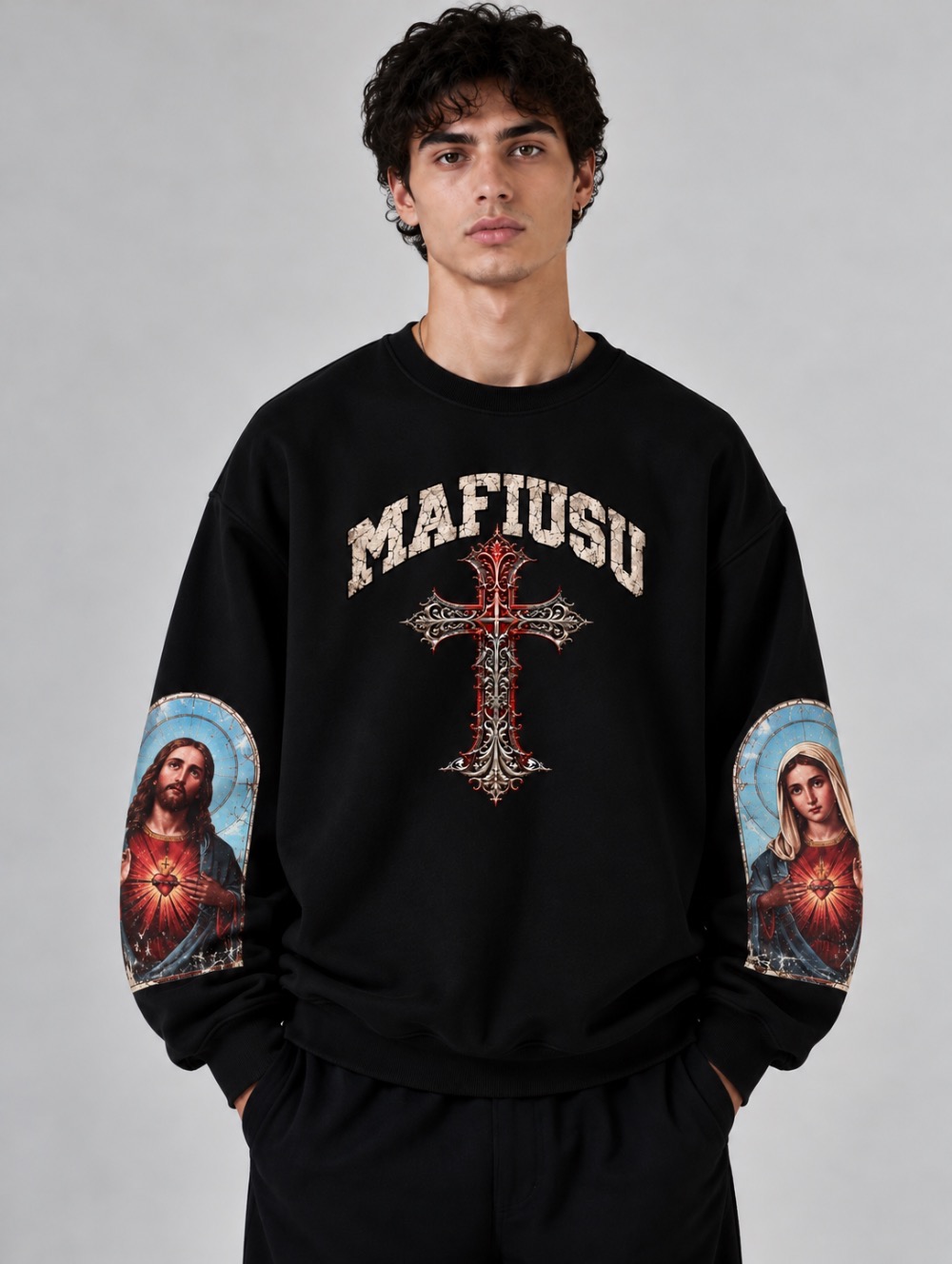 Moletom MAFIUSU Careca Sagrado Black — P / M / G / XG, Novo