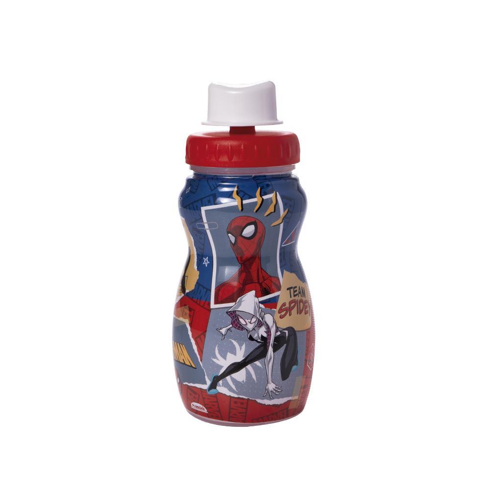 Foto 2 de Garrafa Squeeze Homem Aranha Tampa Rosca 300 ml Marvel Plasútil