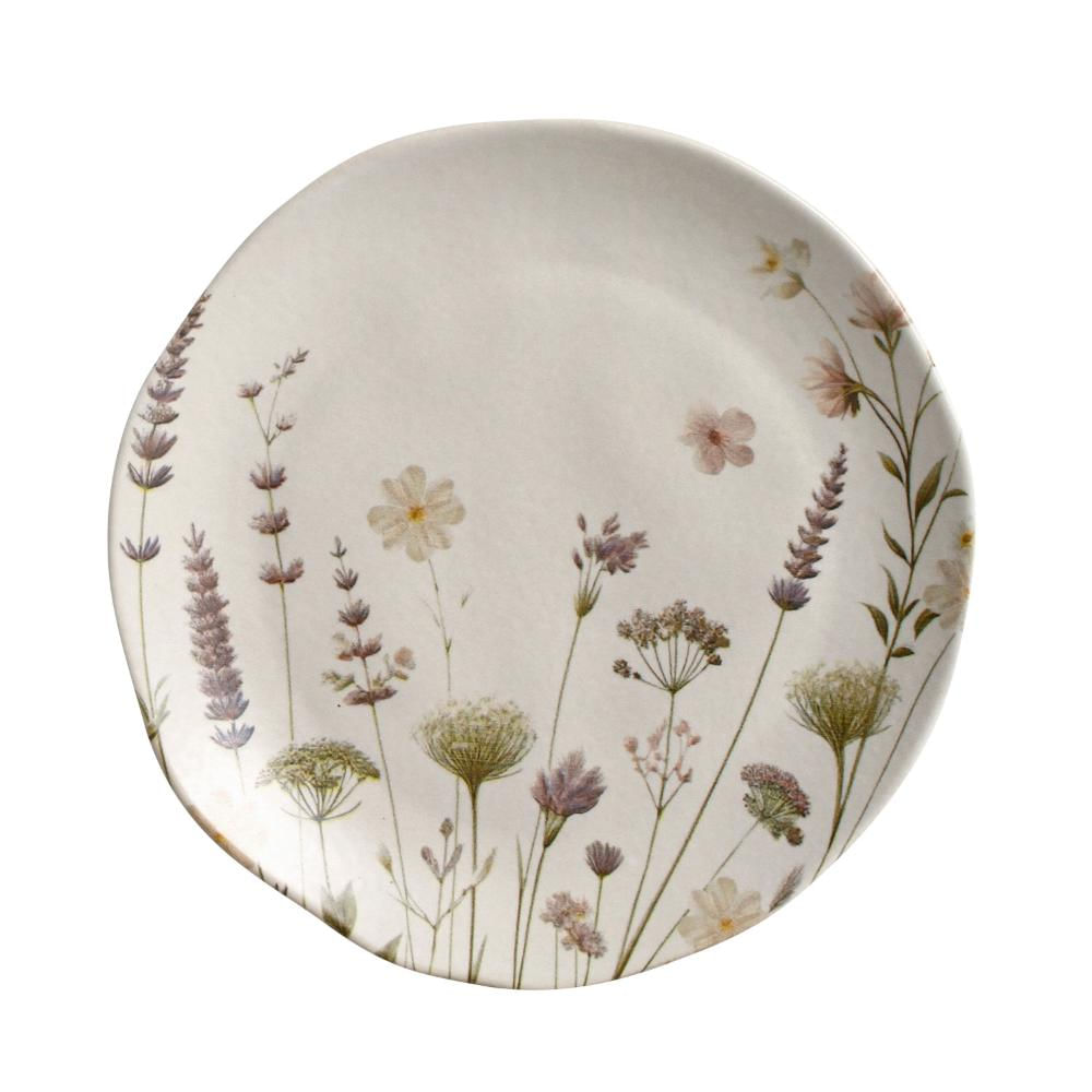 Conjunto com 6 Pratos de Sobremesa Orgânico Lavanda Ø19,5cm