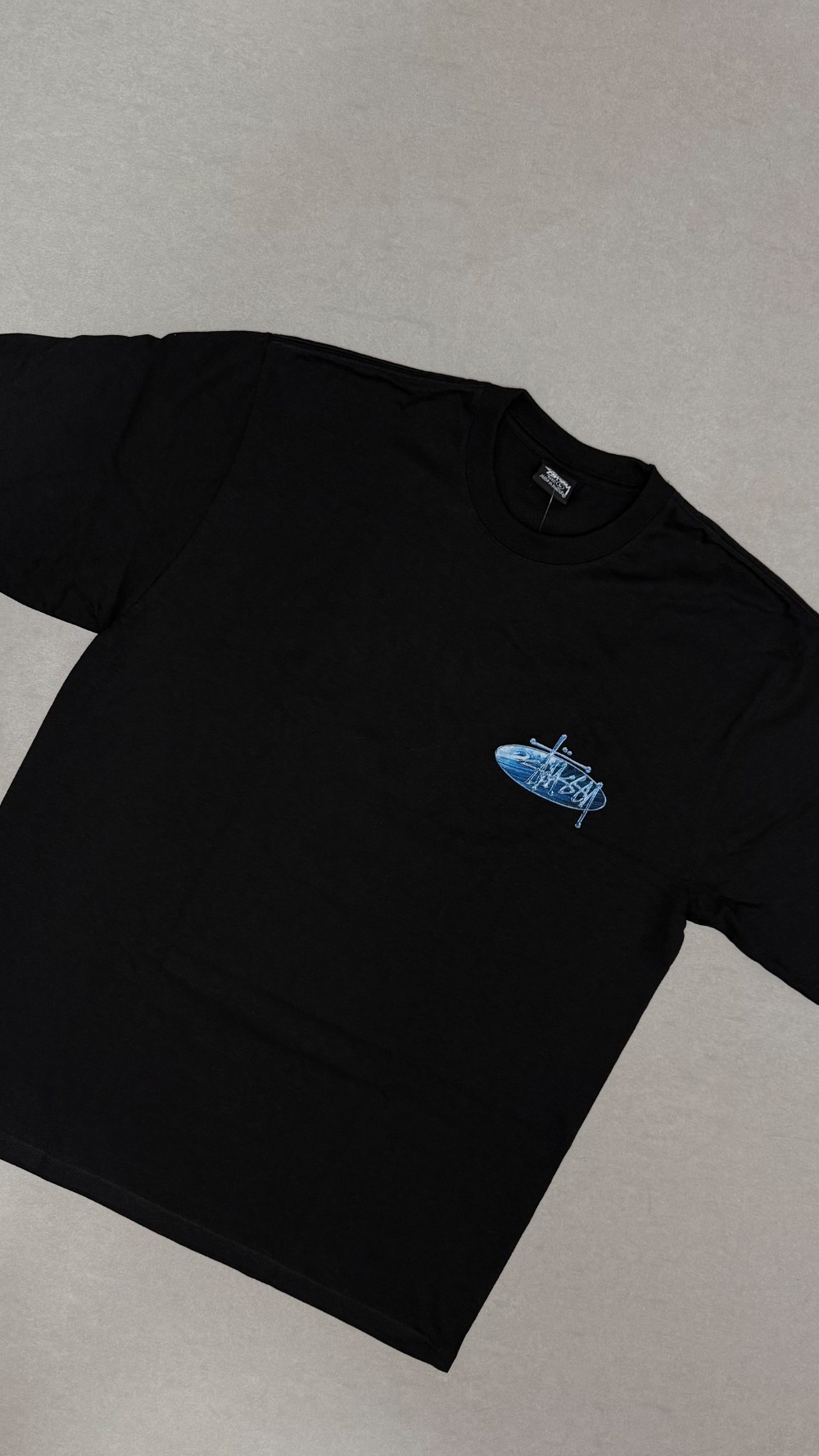 Camiseta Stussy Wave Oval Black — G, Novo