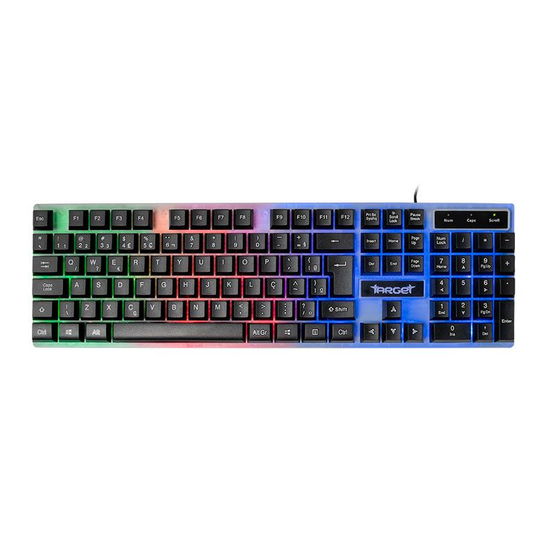 Teclado Gamer TGT M60 A1, Rainbow, ABNT2, Branco, TGT-M60A1-RBW01