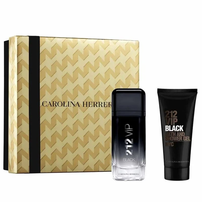 Kit 212 VIP Black Carolina Herrera Eau de Parfum 100Ml + Shower Gel 100Ml