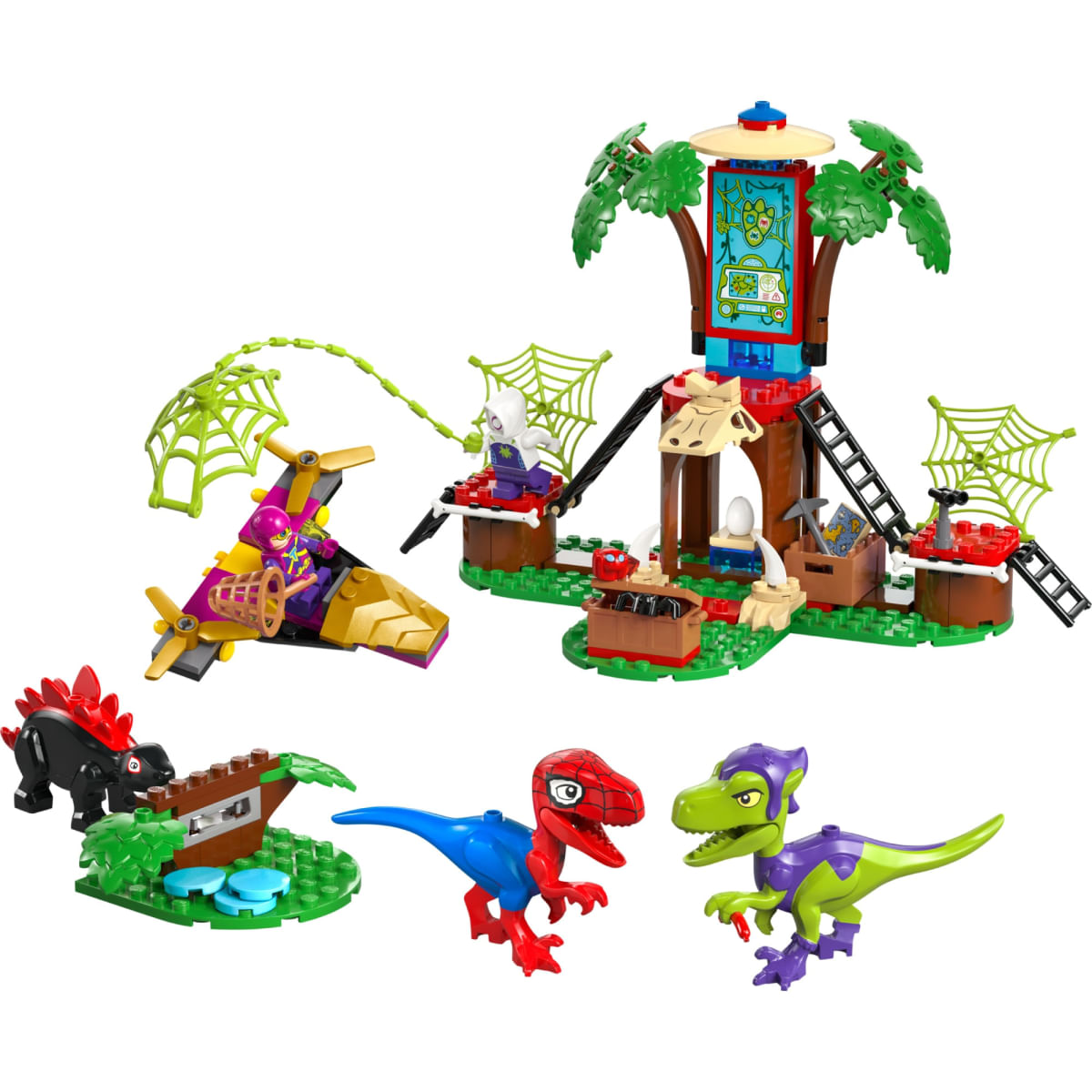 LEGO® Marvel - Batalha de Raptor do Spidey e Gobby na casa da árvore
