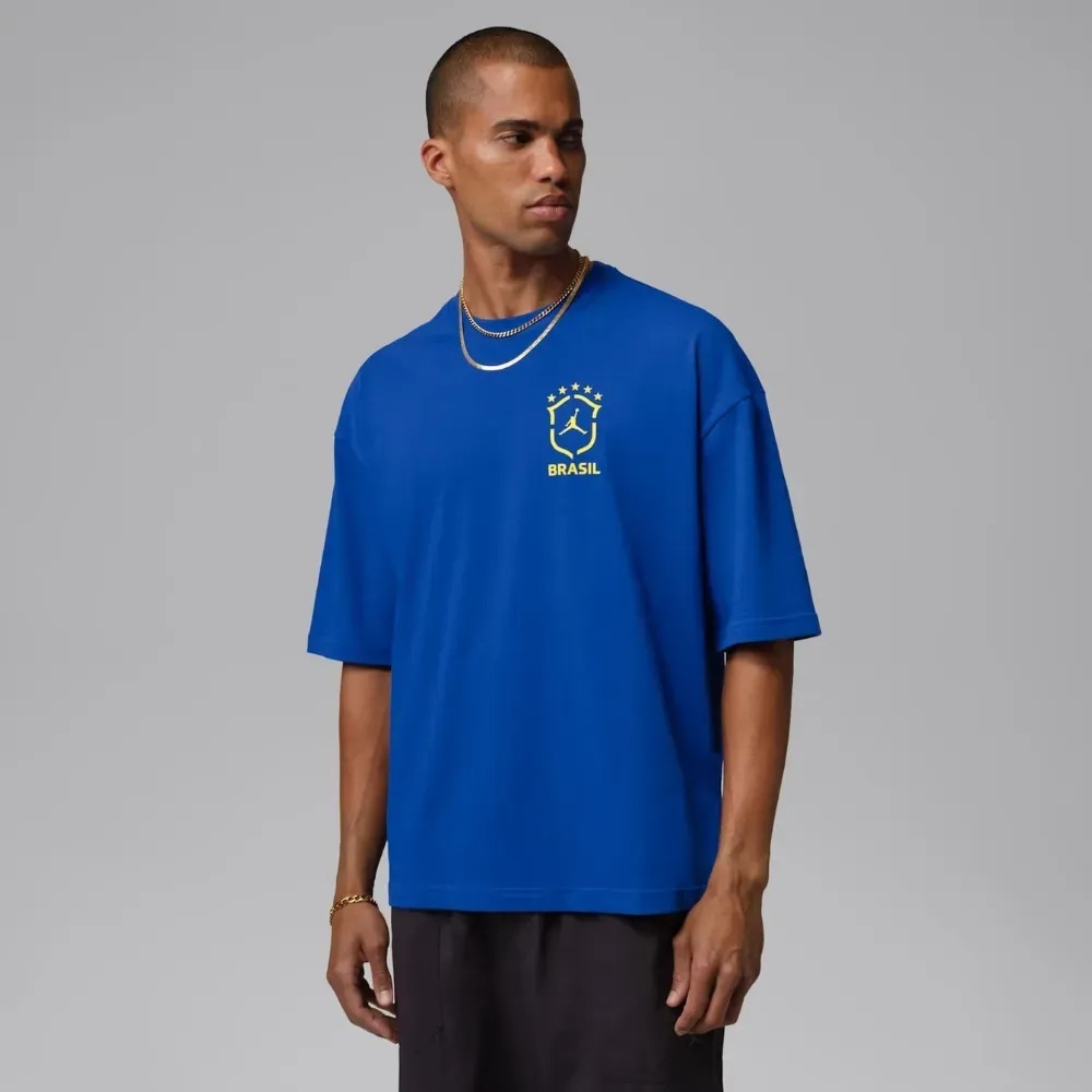 Camiseta Air Jordan Brasil 85 Oversized Blue — G, Novo
