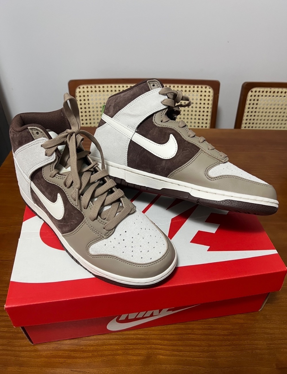 Nike Dunk High Light Chocolate — 40, Novo