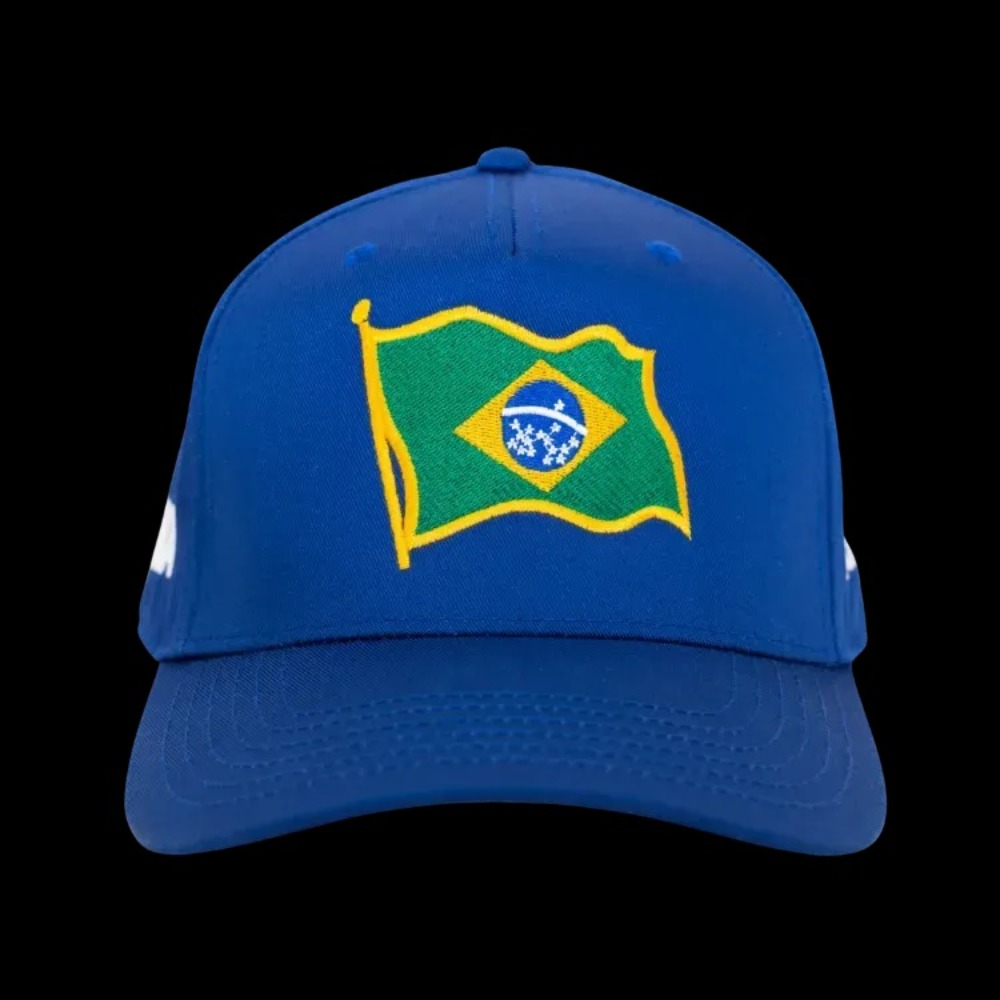 Boné oMA Studios Brasil Flag Curved Brim Blue — Único, Novo