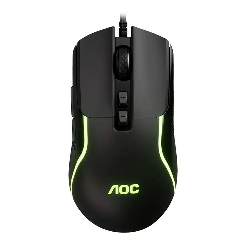 Mouse Gamer AOC GM170, RGB, 8000DPI, 7 Botoes, Preto, GM170-BK