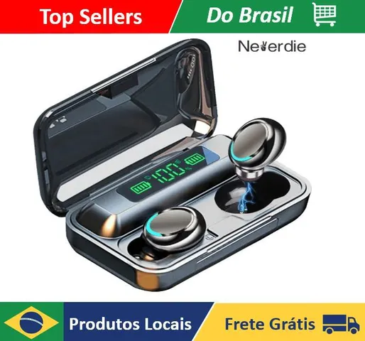 [Grupo de 3] Fone De Ouvido Bluetooth M10 F9 com Power Bank