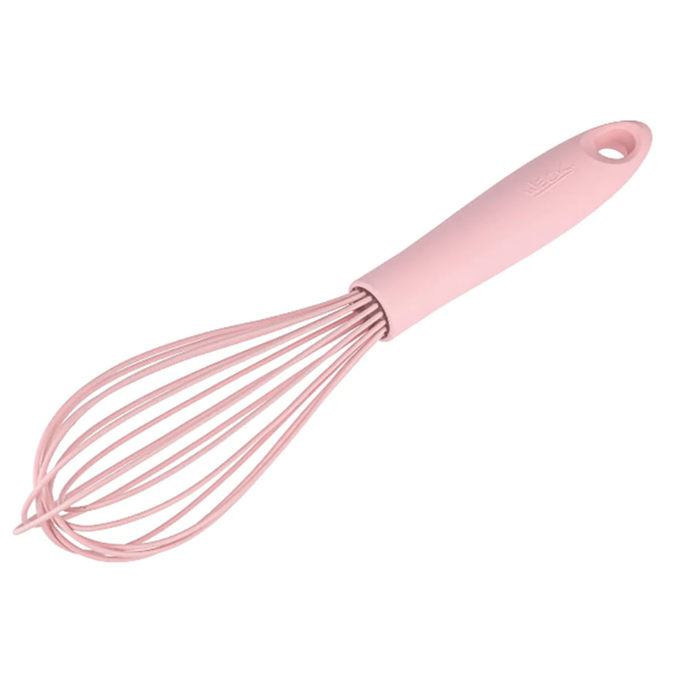 Batedor Fouet De Silicone Rosa 31Cm - Weck
