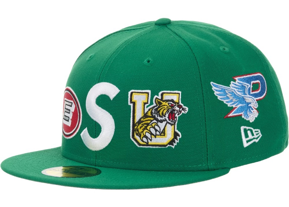New Era x Supreme Boné Mascots S Logo Green SS26-W3 — 7-1/4, Novo