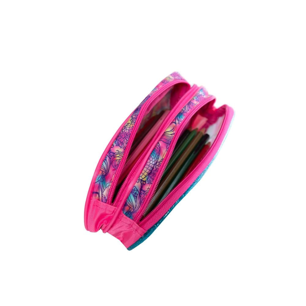 Foto 4 de Estojo Escolar Feminino Barbie Premium U / Rosa