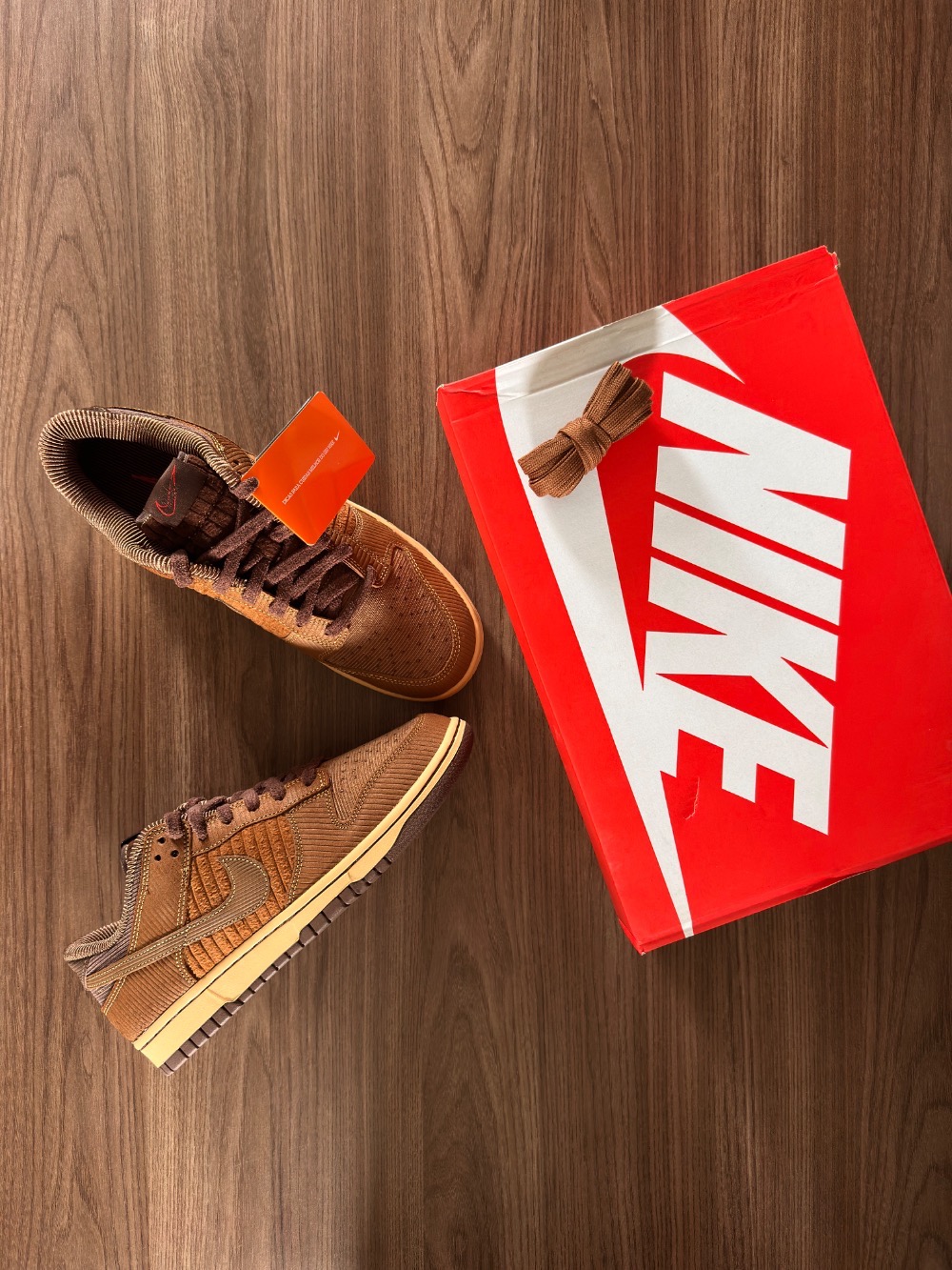 Nike Dunk Low Retro Premium Light British Tan Light Chocolate Twine — 42, Novo