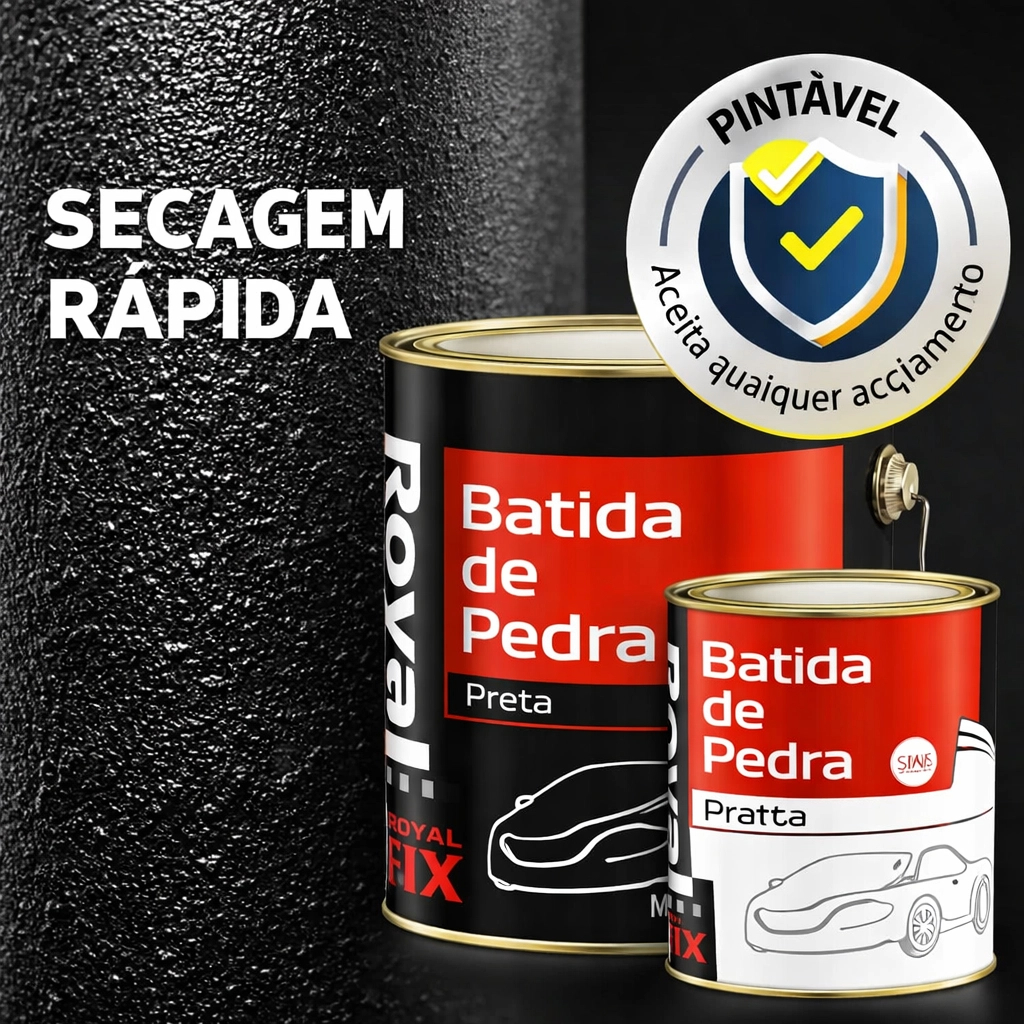 Foto 2 de Batida Pedra Durabilidade E Qualidade Royalfix Preto 900ml