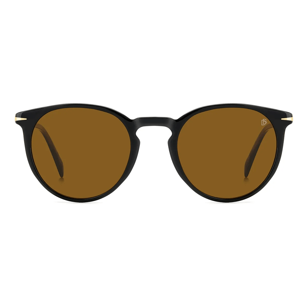Óculos de Sol David Beckham 1139/S Masculino Redondo Acetato Preto