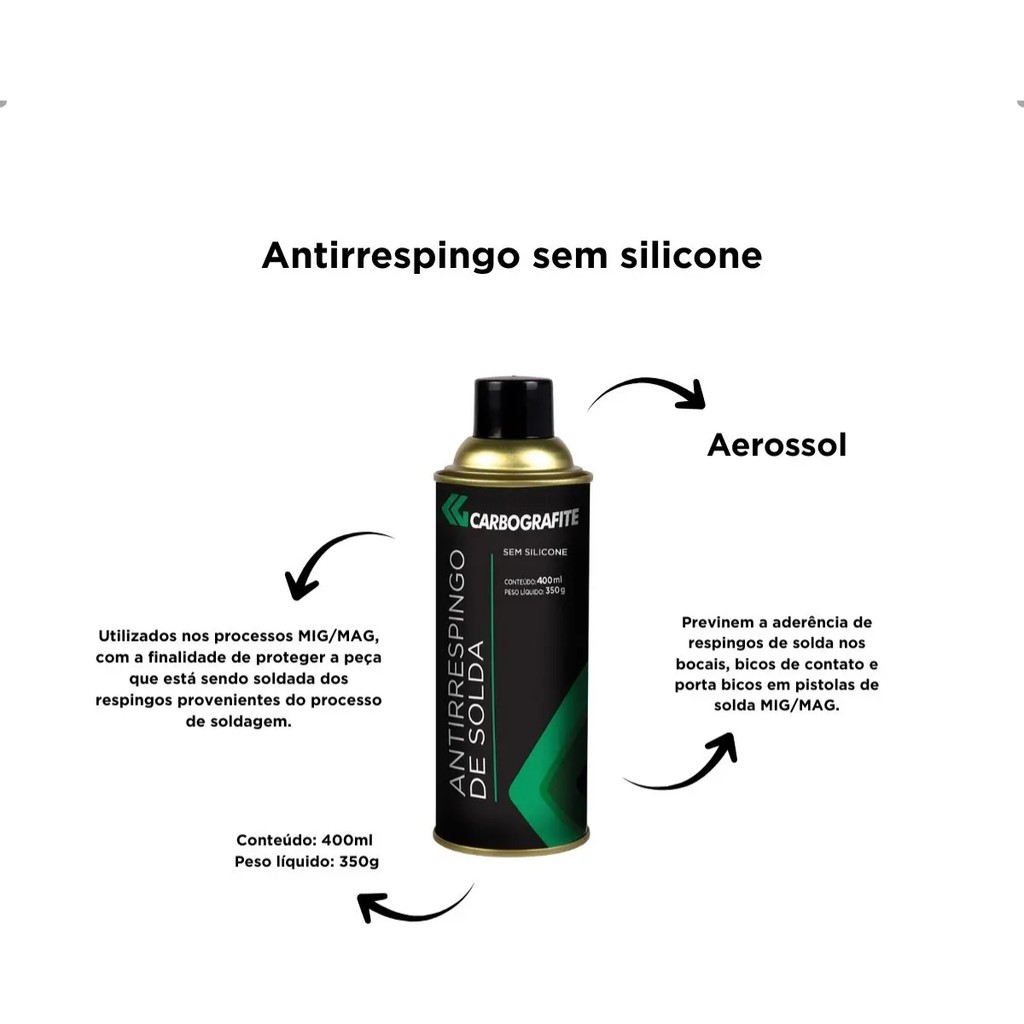 Foto 2 de Antirrespingo de Solda - Sem Silicone - 300ml - Carbografite