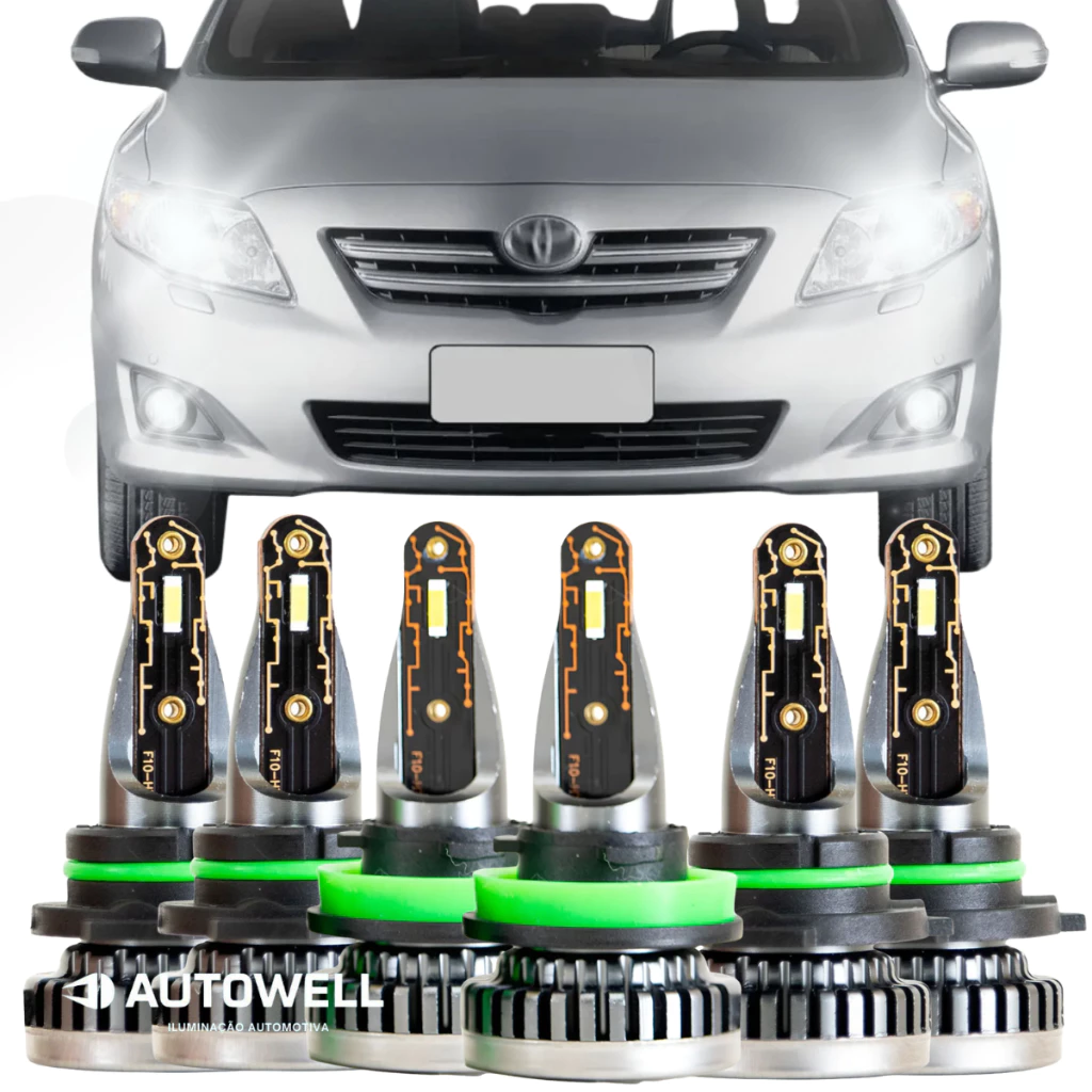 Kit Lâmpadas Ultra Led Nano Corolla 2008 2009 2010 2011 2012 2013 2014