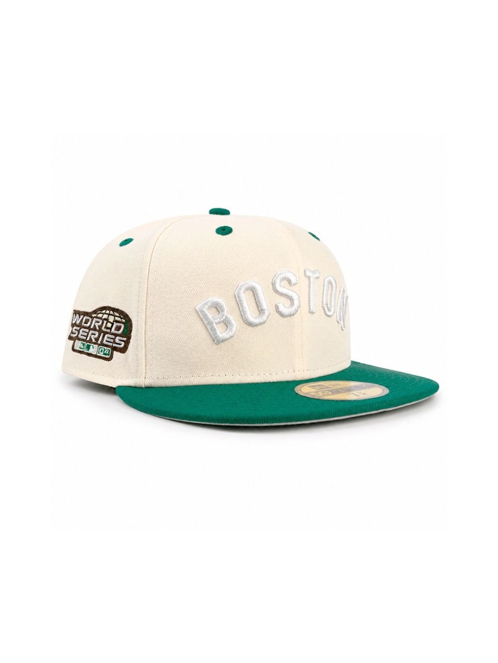Boné New Era 59Fifty Boston Red Sox 2004 World Series Cream Green — 7-1/4, Novo