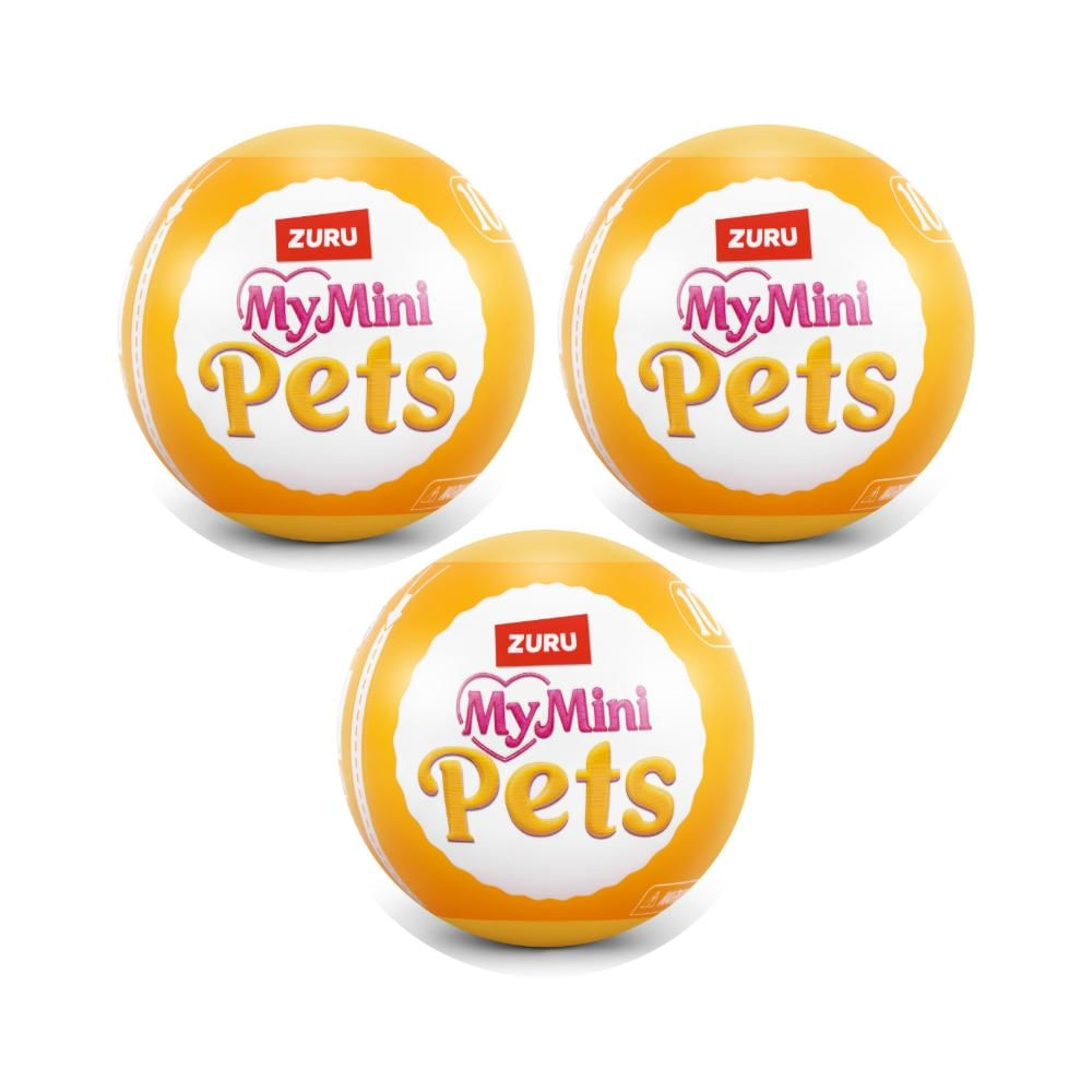 Kit com 3 Mini Pet Surpresa My Mini Pets