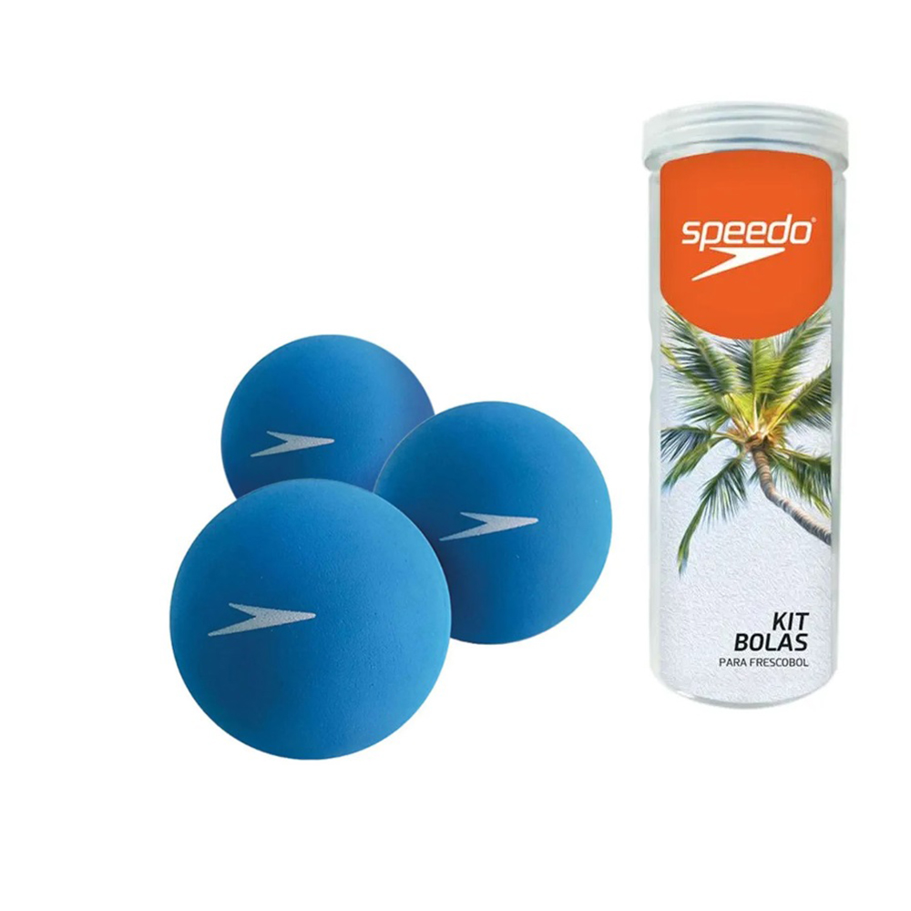 Kit 3 Bolas Frescobol Speedo - Azul